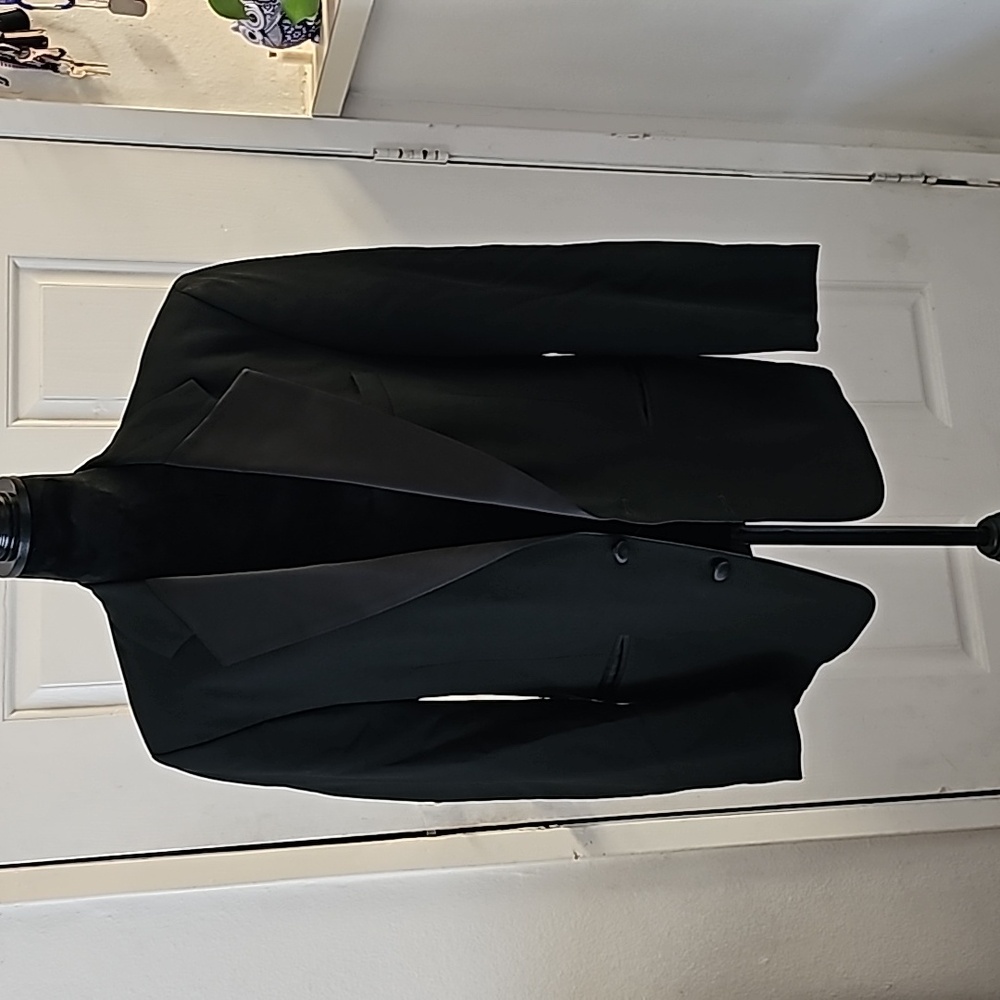 ERIK LAWRENCE CLASSICS Wool Two Button Tuxedo Jacket Size 38S  Tote F/5